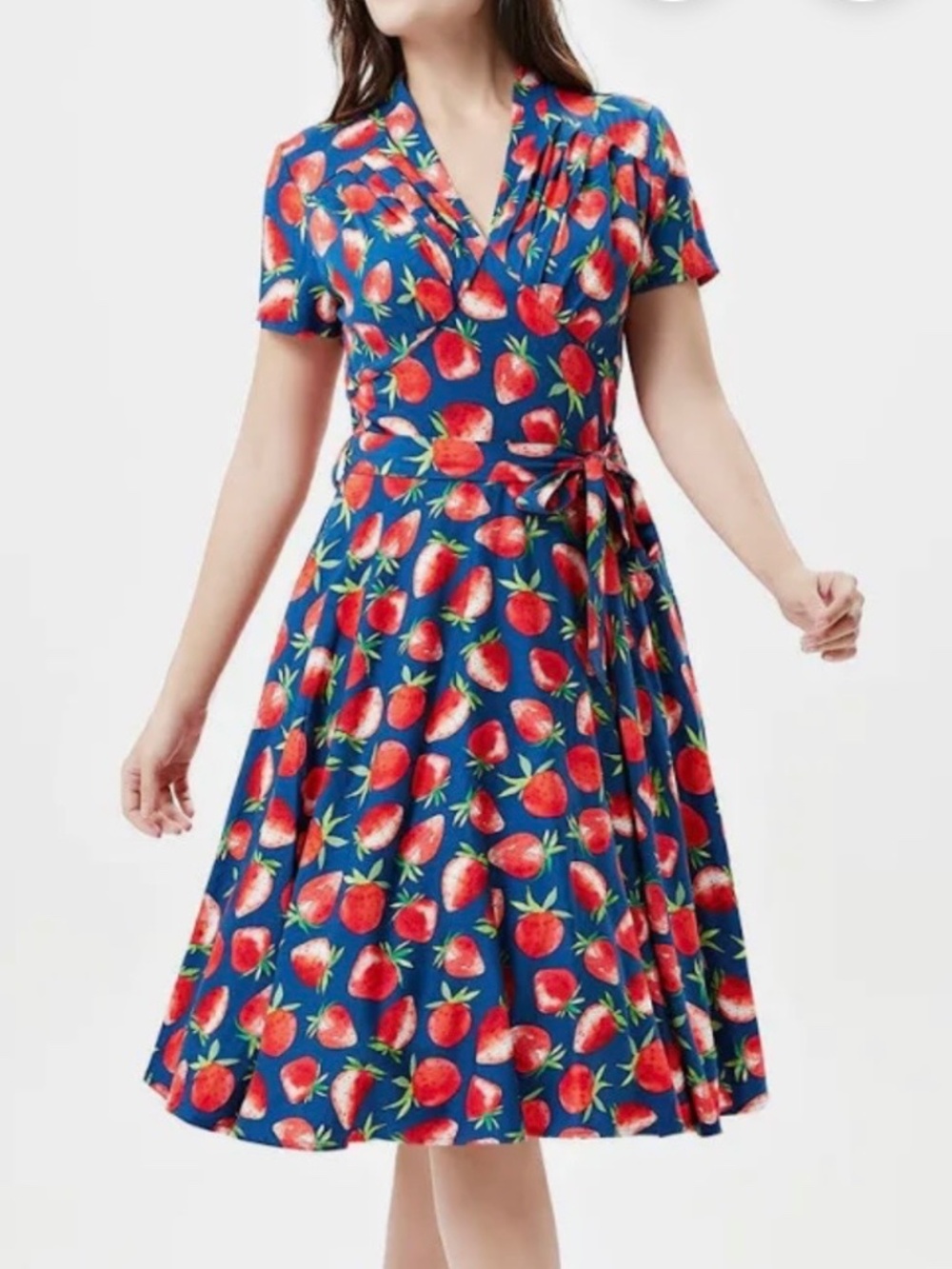 NWT Miss Lulo Strawberry Dress XL